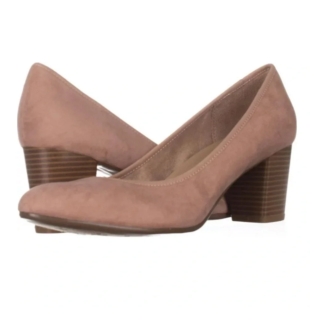 Naturalizer Pink/Mauve Block Heel Pumps
